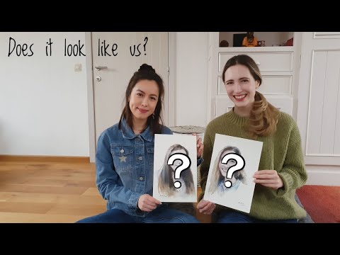 Artist in Taiwan painted our portrait -  台灣畫家畫了我們