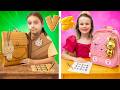 Rich Vs Poor Cardboard School Adventure And More Kids Friendship Stories
