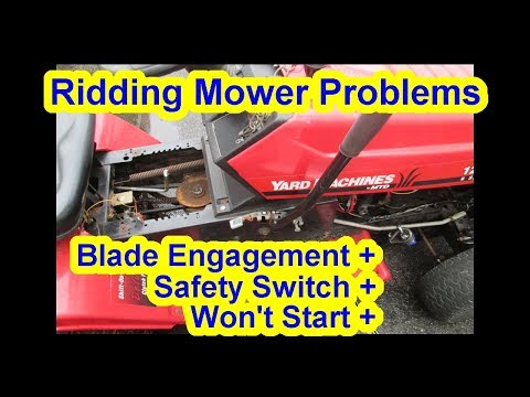 Riding Lawn Mower Won't Start - No Blade Engagement Safety Switch - MTD Common Problem Fix