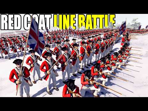 Largest RED COAT ARMY Line Battle INVASION Ever in American Revolution?! - Men of War: BITFA Mod