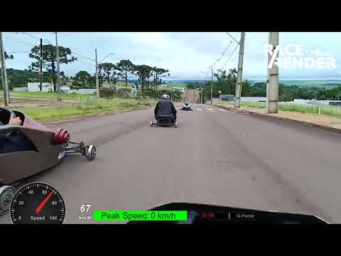 Carrinho de Rolimã atinge 95 km/h. Ladeira dos Loukos  - Toledo/PR