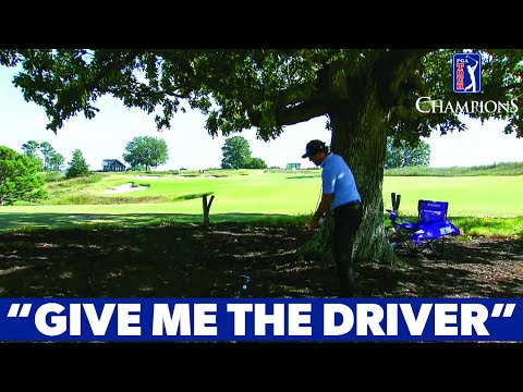 Phil Mickelson goes with driver from the wood chips after ruling