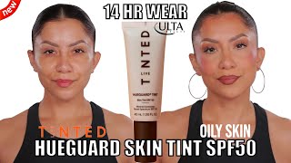 *new at Ulta* LIVE TINTED HUEGUARD SKIN TINT SPF50 REVIEW+14HR WEAR TEST *oily skin*| MagdalineJanet