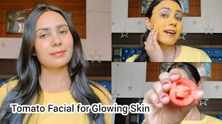 Tomato Facial🍅 for Glowing Skin| Brightening facial | Home made Facial | 30 days Challenge | YouTube