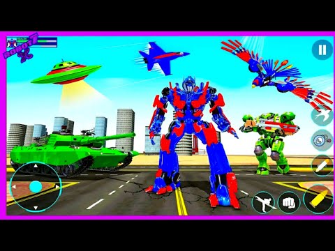 Sparrow Robot Car Games - Flying Robot Transform Android gameplay