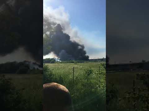 Feuer in Rostock veolia Müll brennt 30.05.2018