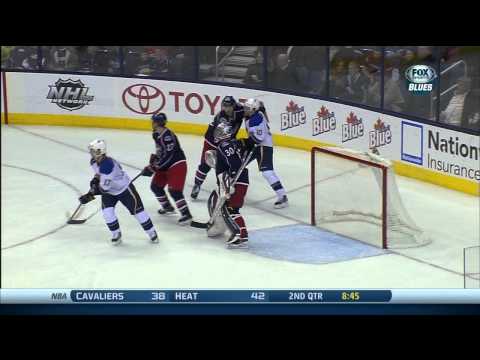 Vladimir Tarasenko wrist shot PPG 3-2 St. Louis Blues vs Columbus Blue Jackets 12/14/13 NHL Hockey.