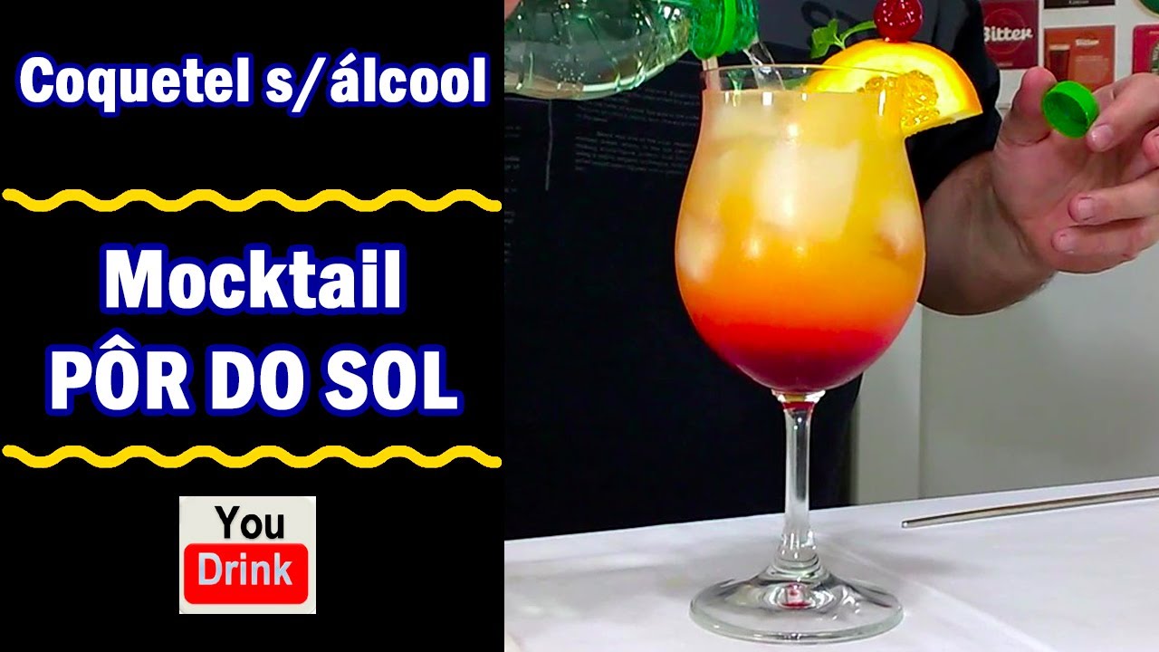 COQUETEL SEM ÁLCOOL PÔR DO SOL - MOCKTAIL