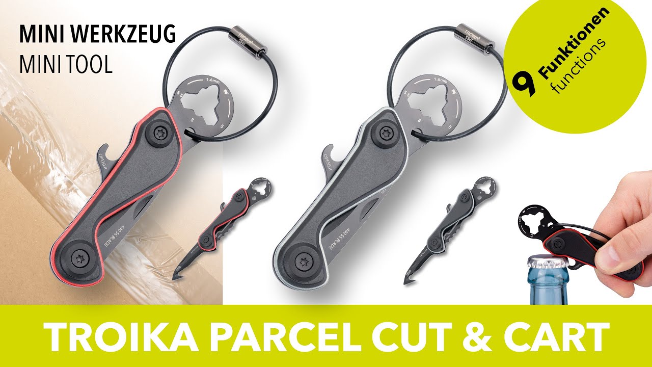 Troika Schlüsselanhänger Parcel Cut & Cart Mini-Werkzeug