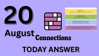 Connections NYT Hints Today – Thu, Aug 20, 2026 | Today’s Connections Puzzle Hints