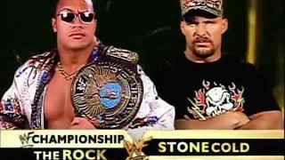 The Rock Vs Stone Cold WWF title match wrestlemani