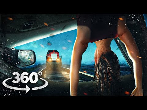 360 CAR CRASH WITH GIRLFRIEND ON RAILWAY TRACKS ON THE BEACH - Survive and Escape 4k VR 360 Video