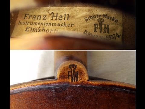 FINE OLD GERMAN VIOLIN Franz Hell ANTIQUE MASTER バイオリン скрипка 小提琴 313