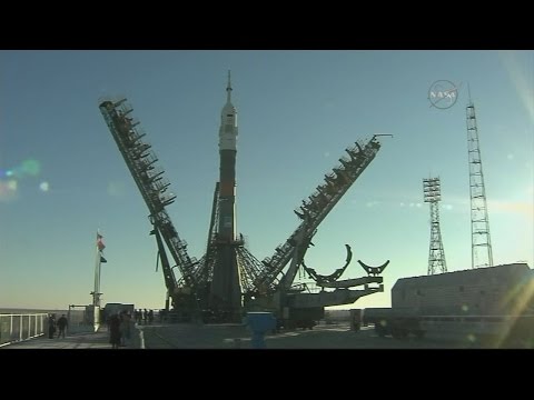 , title : 'Tim Peake and team get ready as rocket rolled out for launch'