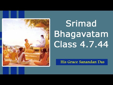 Srimad Bhagavatam 4.7.44 by H.G. Sanandan Das in Bengali