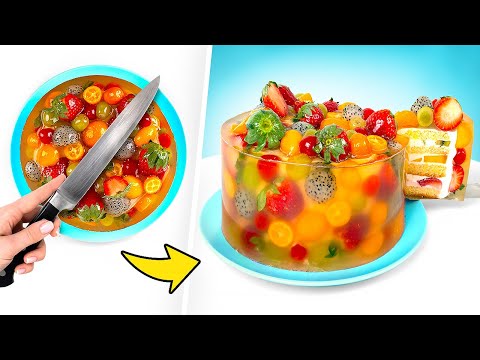 How To Bake Delicious Jelly Cheesecake And Watermelon Cake 🍰🎨✨