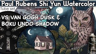 Paul Rubens Watercolor Review Shi Yun Compare to Boku Undo Sumi Shadow or Rembrandt / Van Gogh Dusk