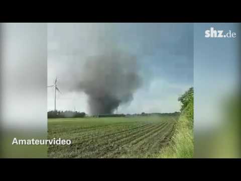 Amateurvideo: Tornado zwischen Schuby und Jübek