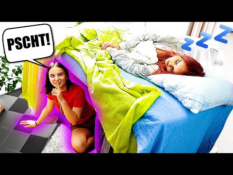 GEHEIM-VERSTECK unter Bett bauen !🤫 ( Egg  beobachten ) - Celina