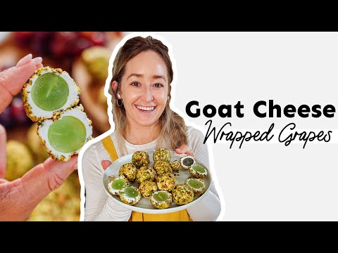 Pistachio Goat Cheese Wrapped Grapes