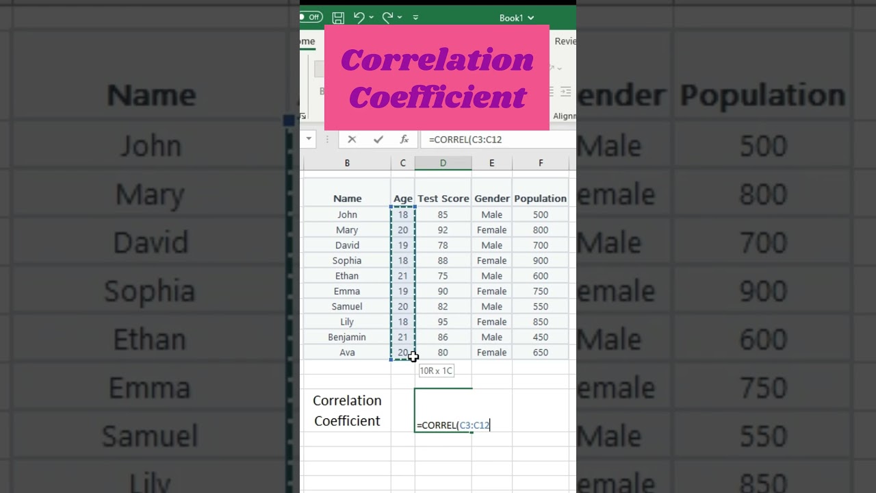 Excel's Secret Weapon: The Correlation Coefficient