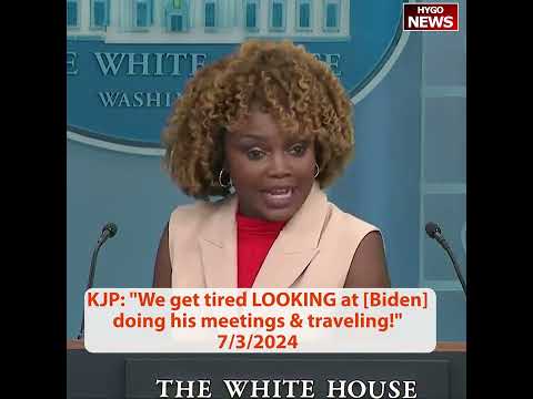 KJP does NOT deny Biden daily naptime, Why not full medical records? President Kamala Harris