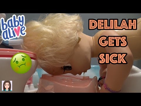 Baby Alive Delilah Gets Sick! Baby Alive Throws Up!