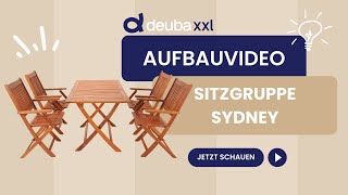 Aufbauvideo - CASARIA® Garten-Sitzgruppe Sydney Komfort 5-tlg Akazienholz FSC® zertifiziert