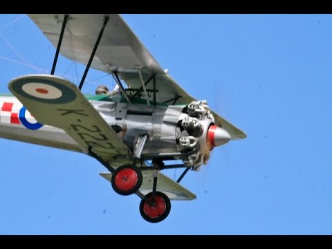 GIANT HALF SCALE RC BRISTOL BULLDOG - 425 cc AT LMA RAF ELVINGTON MODEL AIRCRAFT SHOW - 2014