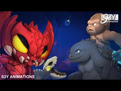 Baby Godzilla, Kong enter Hollow Earth ft. Baby Destoroyah – Animation 13