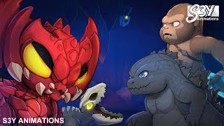 Baby Godzilla, Kong enter Hollow Earth ft. Baby Destoroyah – Animation 13