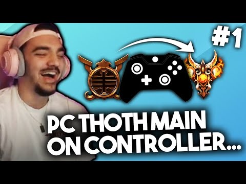 PC THOTH MAIN TRIES TO PLAY ON CONSOLE?! - Console Ranked Joust #1 - Smite