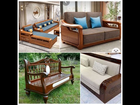 Latest wooden sofa design|| Modern wooden sofa set design||