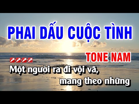 Karaoke Phai Dấu Cuộc Tình Tone Nam Dễ Hát | Hoàng Luân