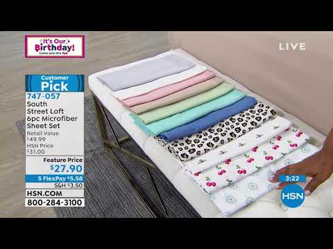 South Street Loft Microfiber Sheet Set with Extra Pillow...