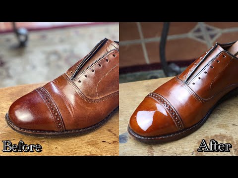 The Difference a Good ol’ Fashioned Shoe Shine Shine Can Make: Shining Only One Shoe for Comparison