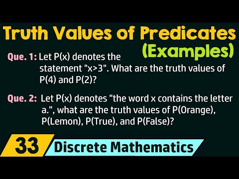 Finding The Truth Values of Predicates Examples