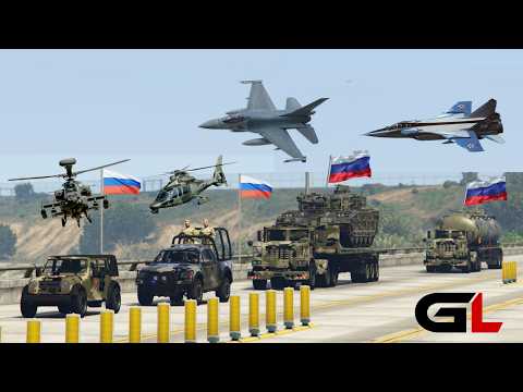 Attack on Army Convoy | Air Battle - GTA 5 Simulation Gameplay