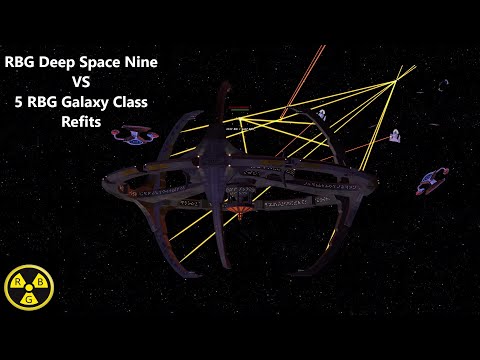 RBG Deep Space Nine VS RBG Galaxy Class Refit Fleet | Star Trek Ship Battles | Bridge Commander |