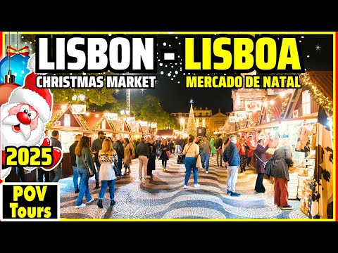 🔴Lisbon CHRISTMAS MARKET 2025 | Rossio | Portugal