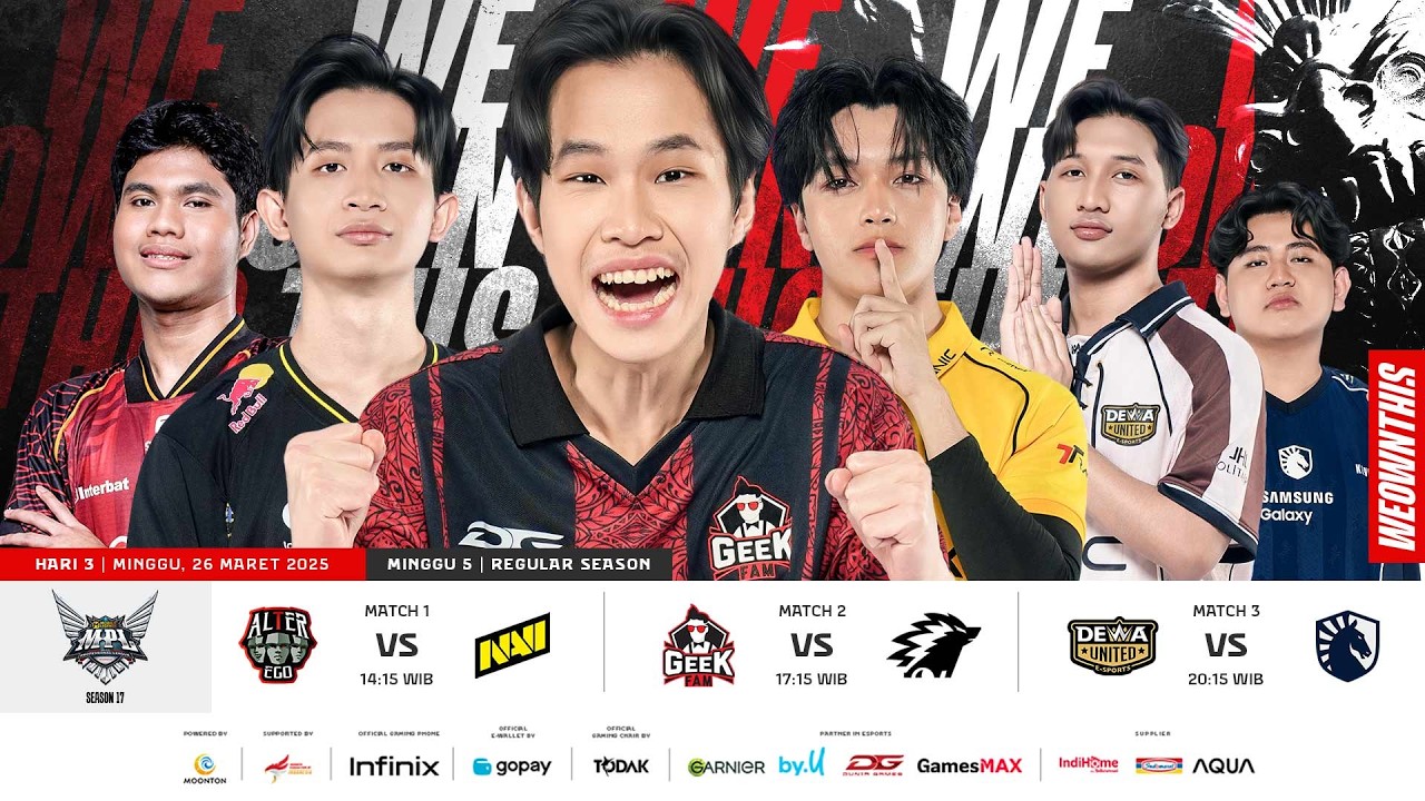 🔴 LIVE | MPL ID S17 | Regular Season Hari 3 Minggu 5 | Bahasa Indonesia