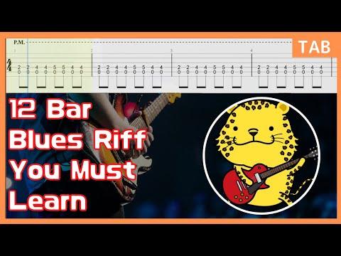 12 Bar Blues Riff You Must Learn / Blues Guitar Lesson For Beginners
