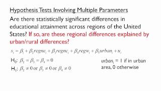 F Tests for Linear Restrictions