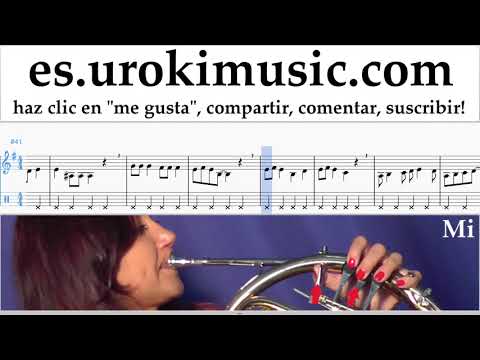 Tutorial de Trompa Jingle Bell Rock Clases Notas Parte#2 um-i927