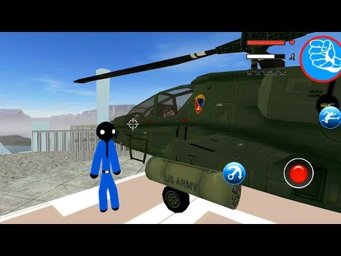 US Police Stickman Rope Hero Vegas Gangstar Crime - Gameplay Trailer (Android)