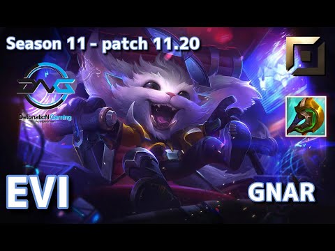 【EUWサーバー/M1】DFM Evi ナー(Gnar) VS ウーコン(Wukong) TOP - Patch11.20 EUW Ranked【LoL】