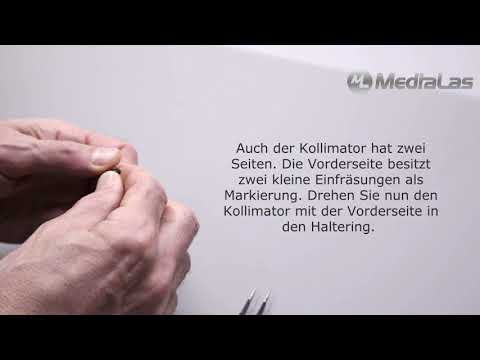 Tauschen der Linien- und Kreuzoptiken bei MediaLas LLM Linienlaser und Kreuzlaser Modulen