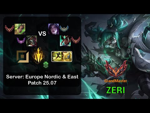 Zeri ADC + Renata Glasc vs Kai'Sa + Karma - EUNE GrandMaster - Patch 25.07