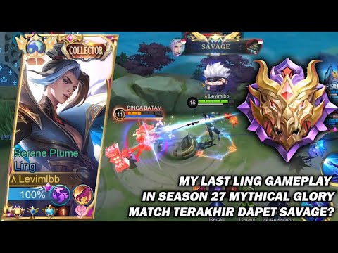 LING SAVAGE!! Levimlbb Last Gameplay In Mythical Glory Rank !!! | Ling Fasthand Gameplay - MLBB