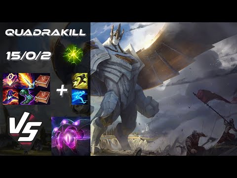 MID Galio vs Vel'Koz [QUADRAKILL] - EU Grandmaster Patch 25.S1.4